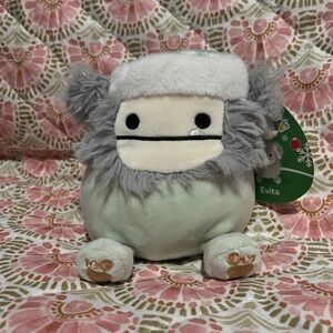 Evita Squishmallow - 5” Silver Bigfoot Squishmallow Plush with Trapper Hat